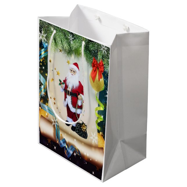 Sacola Para Presentes Média Sacos de Presentes de Natal (Verso inclinado)
