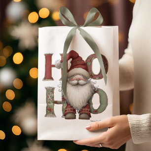 Sacola Para Presentes Média SACOS DE PRESEN'TES DE NATAL HO HO HO Papai Noel