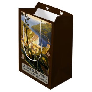 Sacola Para Presentes Média Sacos-presente de Viagens vintage italiano Riviera
