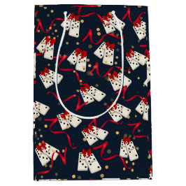 Sacola Para Presentes Média Sacos-presente - Design de Domino Azul