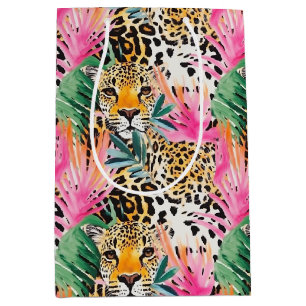 Sacola Para Presentes Média Safari Animal Leopard Colorida África
