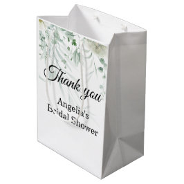 Sacola Para Presentes Média Sage Greenery Bridal Shower