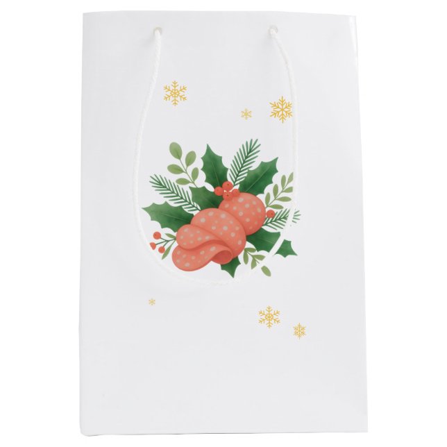 Sacola Para Presentes Média Salami Natal (Frente)