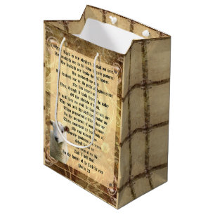 Sacola Para Presentes Média Salmo 23 com Lamb
