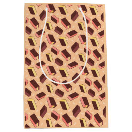 Sacola Para Presentes Média Sandwich do Sorvete Neapolitano divertido