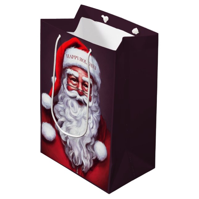 Sacola Para Presentes Média Santa Claus Medium Gift Bag (Frente inclinada)