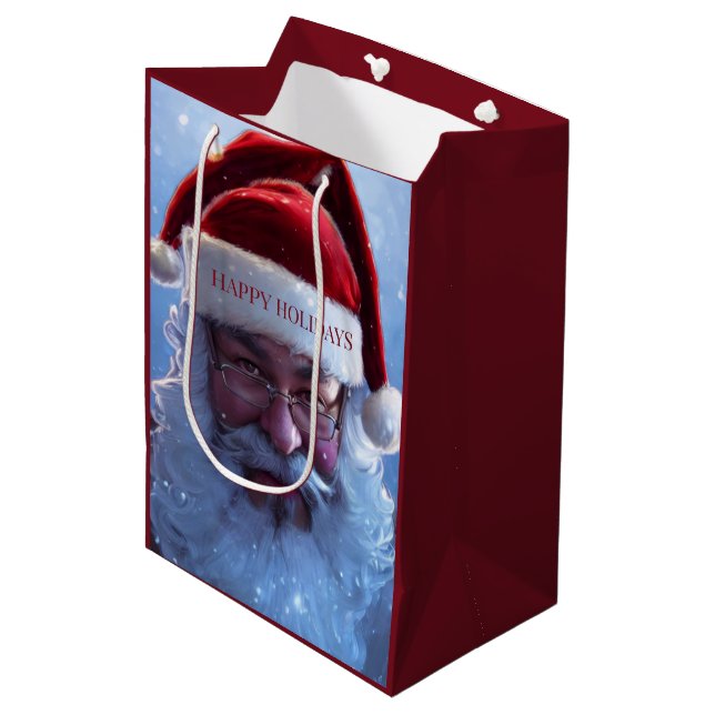Sacola Para Presentes Média Santa Claus Medium Gift Bag (Frente inclinada)