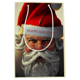 Sacola Para Presentes Média Santa Claus Medium Gift Bag