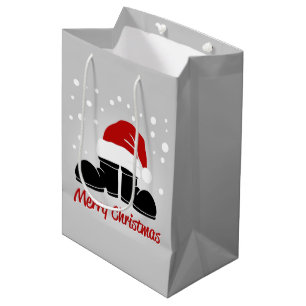 Sacola Para Presentes Média Santa Hat e Boots