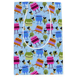 Sacola Para Presentes Média Sapos coloridos e mamangabas