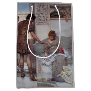 Sacola Para Presentes Média Saudação Silenciosa (por Lawrence Alma-Tadema)