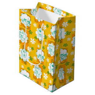 Sacola Para Presentes Média Scooby-Doo Padrão Floral de Caráter