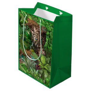 Sacola Para Presentes Média Selva Africana alegre
