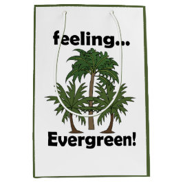 Sacola Para Presentes Média Sentimento de Palmeira Sempre Verde Tropical Anive