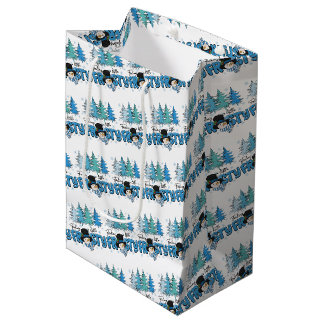 Sacola Para Presentes Média Sentindo um Pouco Gelado Boneco de Neve