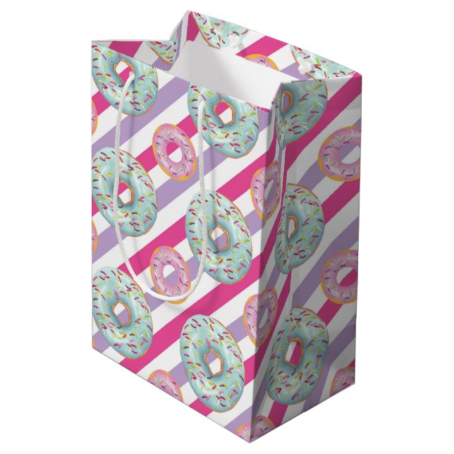 Sacola Para Presentes Média Série Donuts Doces Design 1 (Verso inclinado)