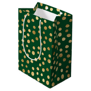 Sacola Para Presentes Média Série Emerald e Safari Dourado Design 11