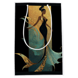 SACOLA PARA PRESENTES MÉDIA SÉRIE MERMAID NOIR #1