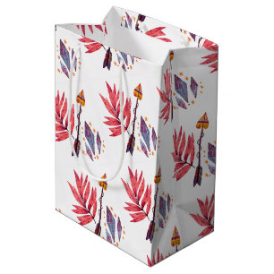 Sacola Para Presentes Média Seta de aquarela e diamantes