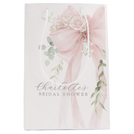 Sacola Para Presentes Média She's tying a knot Bow Bridal Shower