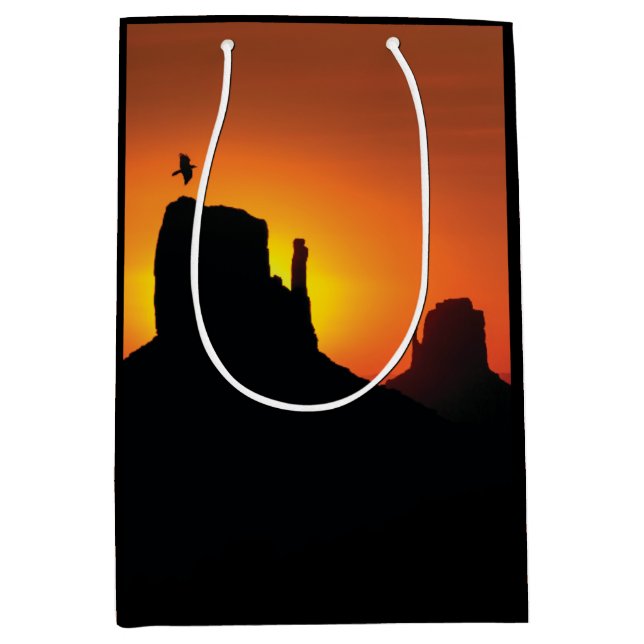 Sacola Para Presentes Média Silhout Desert Sunset Sudoeste (Frente)