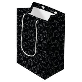 Sacola Para Presentes Média Silver Pumpkin Halloween