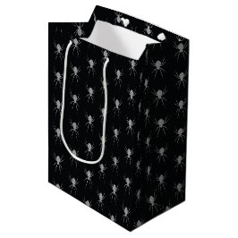 Sacola Para Presentes Média Silver Spider Halloween