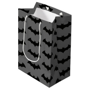 Sacola Para Presentes Média Símbolo Batman   Logotipo Silhuette Bat Simples