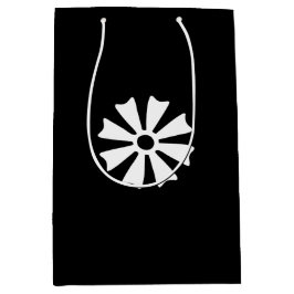 Sacola Para Presentes Média Símbolo de Adinkra da África Ocidental (Sabedoria)