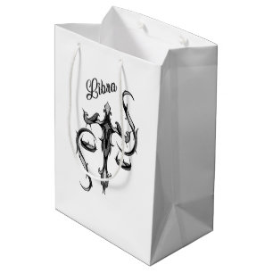 Sacola Para Presentes Média Símbolo do Zodíaco de Libra