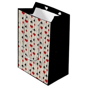 Sacola Para Presentes Média Símbolos de Cartas de Poker