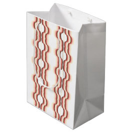 Sacola Para Presentes Média Simetria de Onda de Pêssego