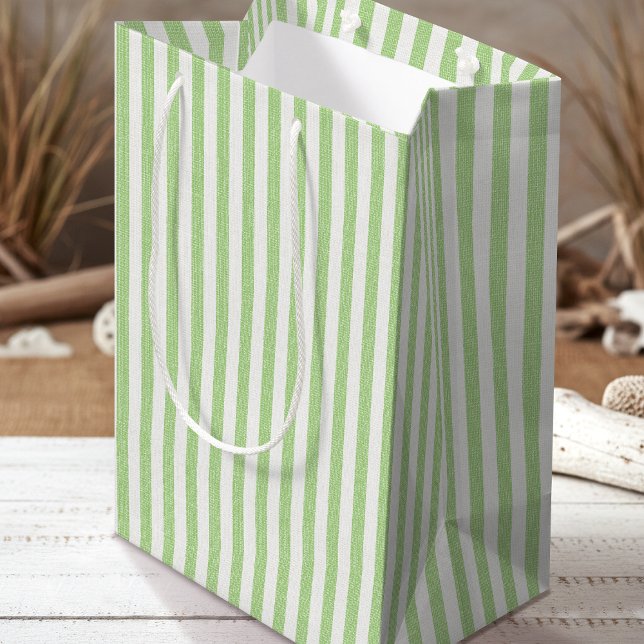 Sacola Para Presentes Média Simples Linen Chic Olhando Padrão Lachado Branco V (Criador carregado)