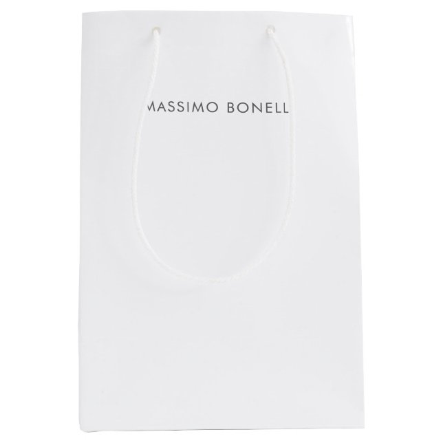 Sacola Para Presentes Média Simples Moderno Elegante  (Frente)