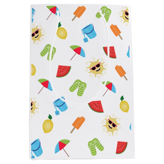 Sacola Para Presentes Média Simplesmente Verão (Frente)