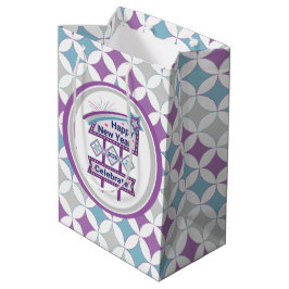 Sacola Para Presentes Média Sinal de Feliz ano novo Retroativo - Comemorar a M