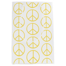 Sinal de Paz Amarelo Padrão Colorido Moderno Diver
