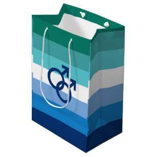Sacola Para Presentes Média Sinalizador do Orgulho Maleável do Gay MLM