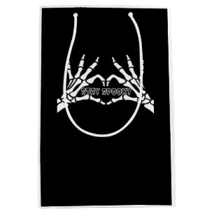 Sacola Para Presentes Média Skeleton Heart and Mands Classic Design