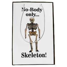Sacola Para Presentes Média Skeleton No-Body Funny