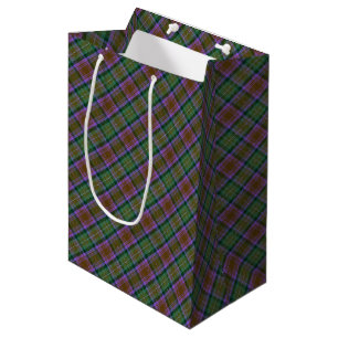 Sacola Para Presentes Média Skye Green Violet Earth Xadrez Tartan