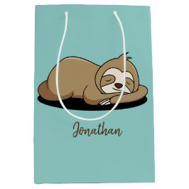Sacola Para Presentes Média Sloth Design Medium Gift Bag