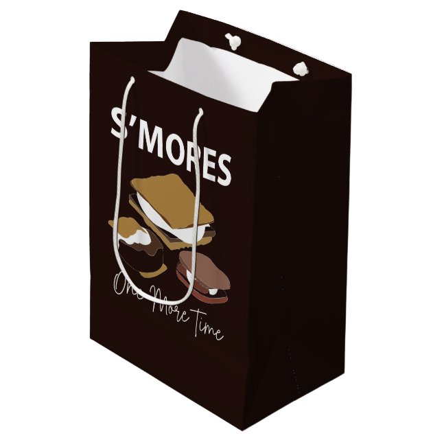 Sacola Para Presentes Média Smores S'mores Dessert Mais Uma Vez (Frente inclinada)