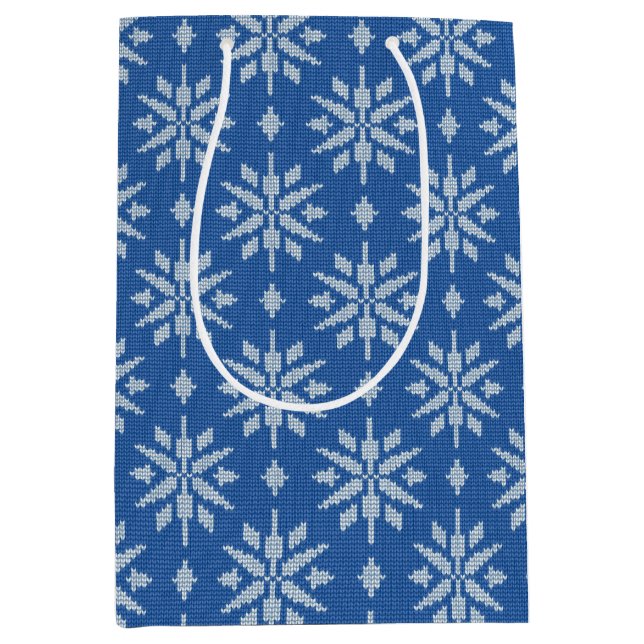 Sacola Para Presentes Média Snowfall Knit  (Frente)