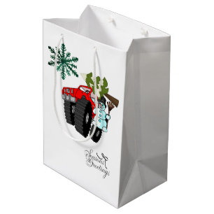 Sacola Para Presentes Média Snowman Christmas Seasons saúda os sacos de presen