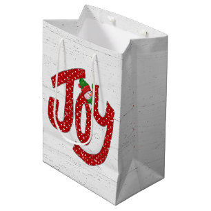 Sacola Para Presentes Média Snowman Sobre A Alegria De Natal