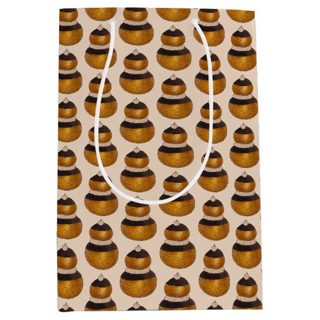 Sacola Para Presentes Média Sobremesa Francesa Religieuse de Creme de Pastelar (Frente)