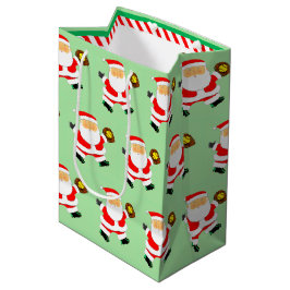 Sacola Para Presentes Média Softball Christmas Holiday Medium Gift Bag