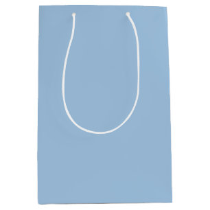 Sacola Para Presentes Média Solid Azul de Inverno Suave