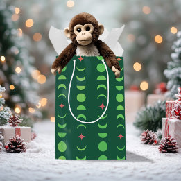 Sacola Para Presentes Média Solstício de inverno Yule Wicca Moon Fases Vermelh